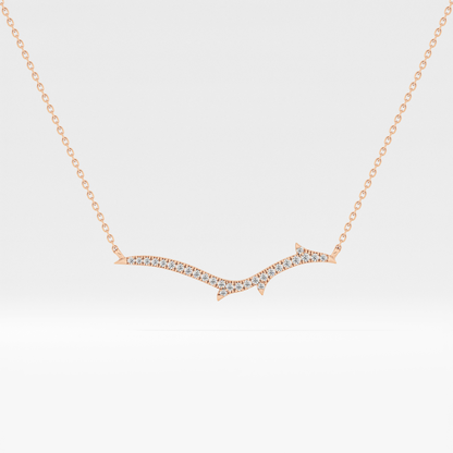Classic 0.123 TCW Round Cut Moissanite Diamond Necklace