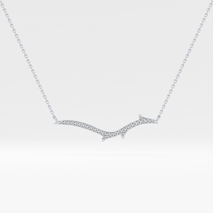 Classic 0.123 TCW Round Cut Moissanite Diamond Necklace