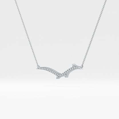 Classic 0.123 TCW Round Cut Moissanite Diamond Necklace