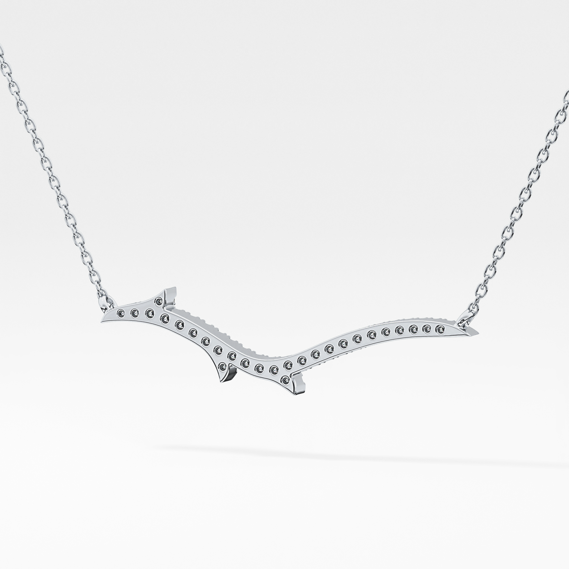 Classic 0.123 TCW Round Cut Moissanite Diamond Necklace