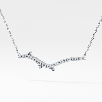 Classic 0.123 TCW Round Cut Moissanite Diamond Necklace