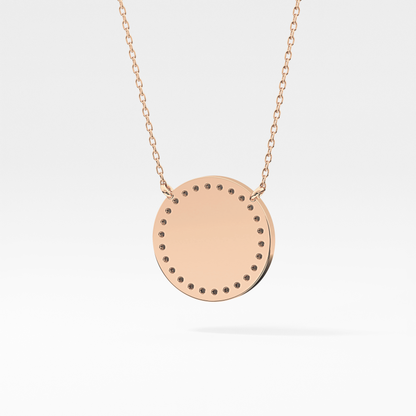 Classic 0.17 TCW Round Cut Moissanite Diamond Necklace