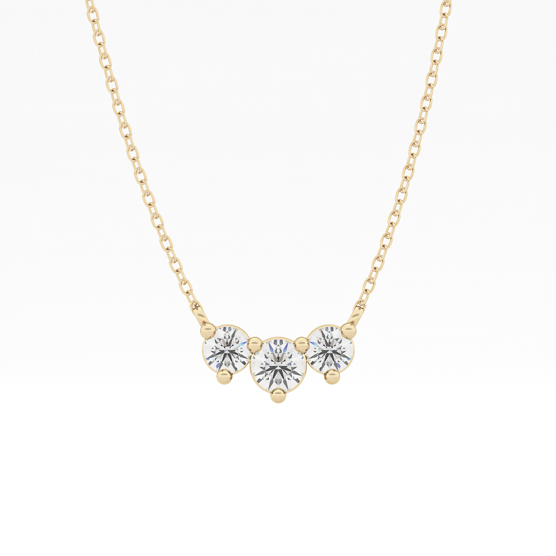 Classic 0.35 TCW Round Cut Moissanite Diamond Necklace