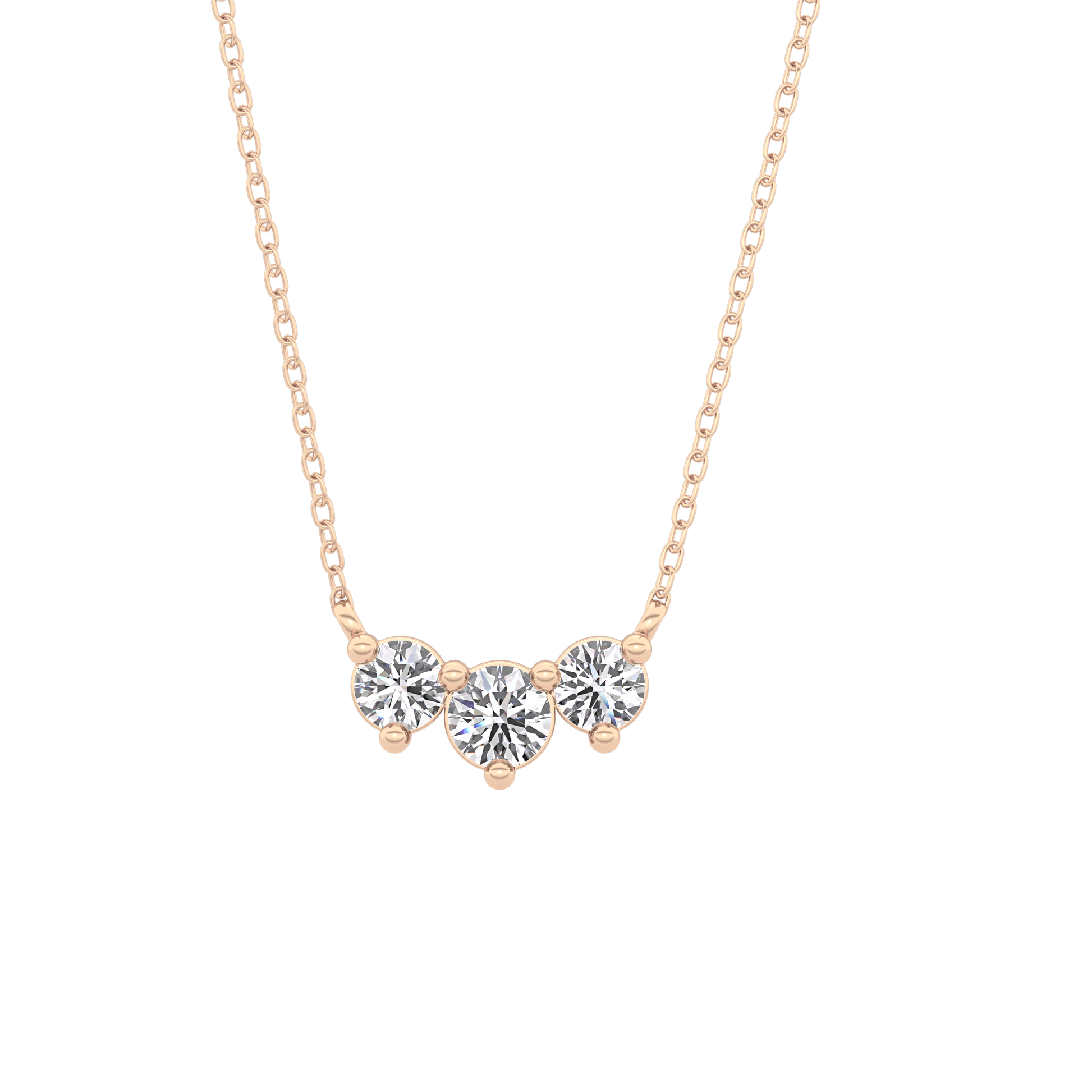 Classic 0.35 TCW Round Cut Moissanite Diamond Necklace