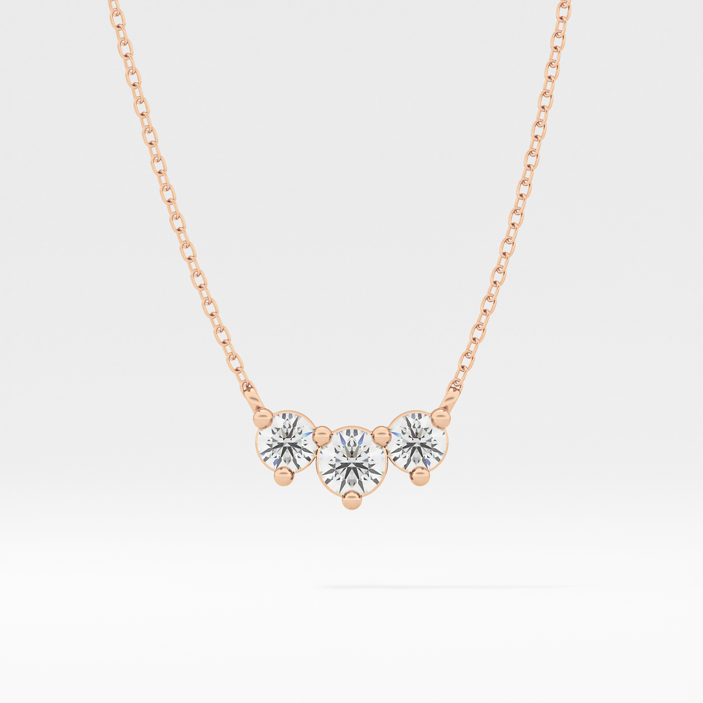 Classic 0.35 TCW Round Cut Moissanite Diamond Necklace
