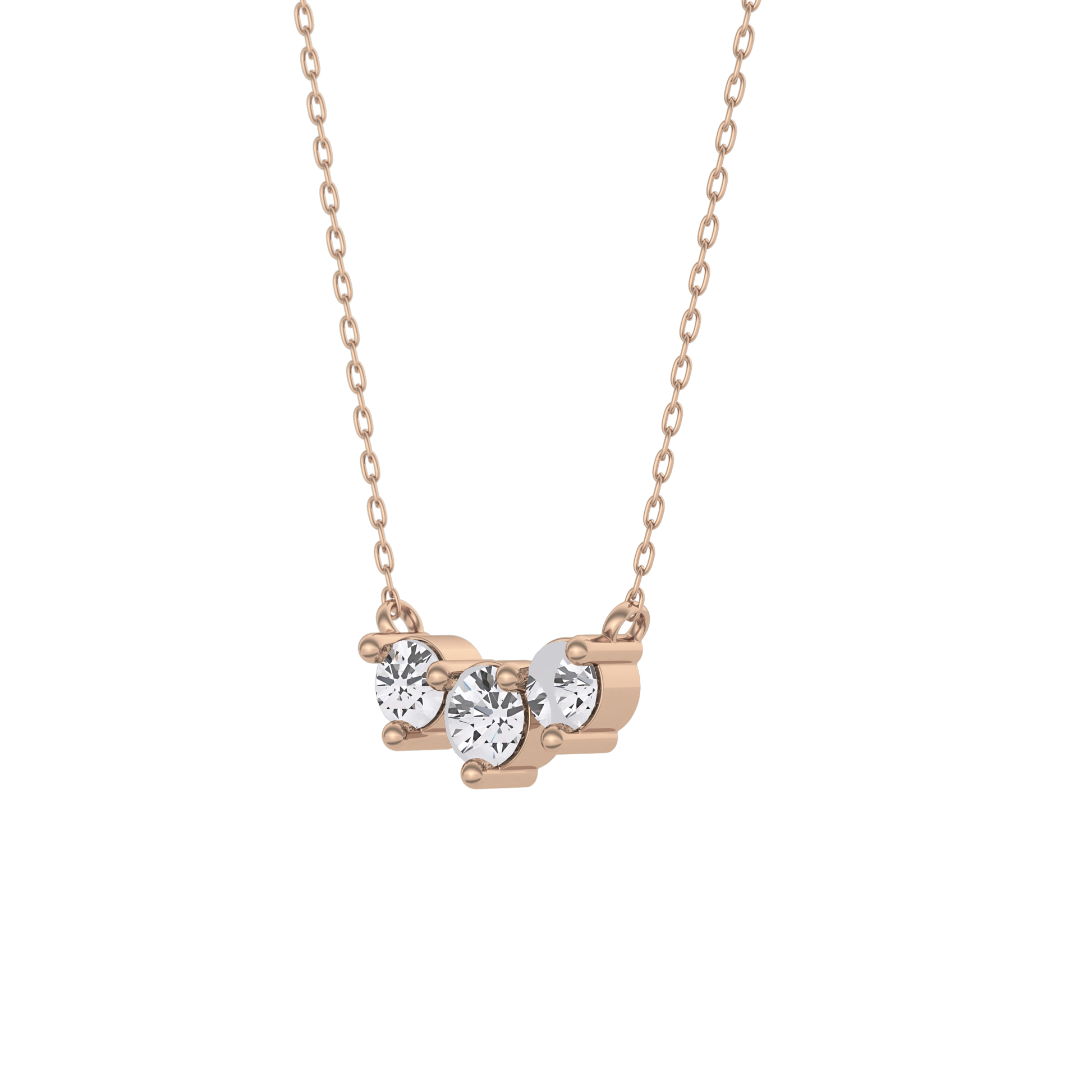 Classic 0.35 TCW Round Cut Moissanite Diamond Necklace
