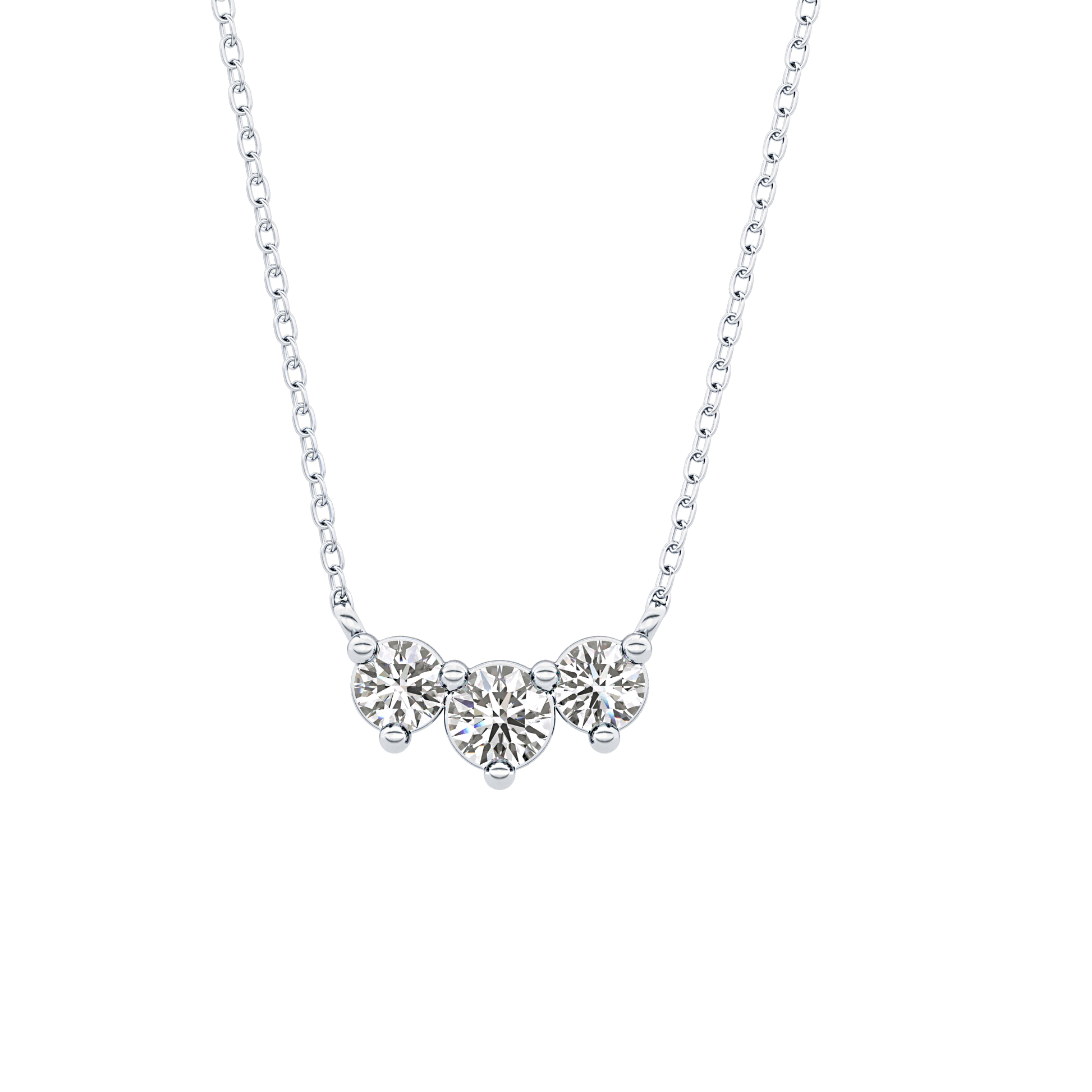 Classic 0.35 TCW Round Cut Moissanite Diamond Necklace