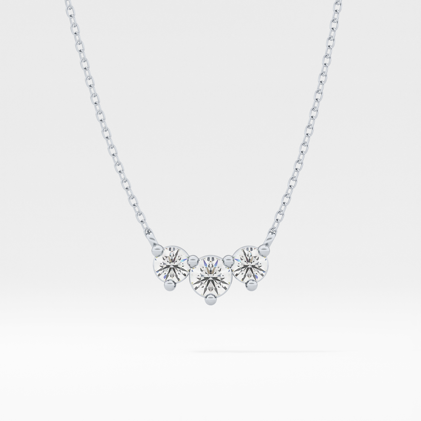 Classic 0.35 TCW Round Cut Moissanite Diamond Necklace