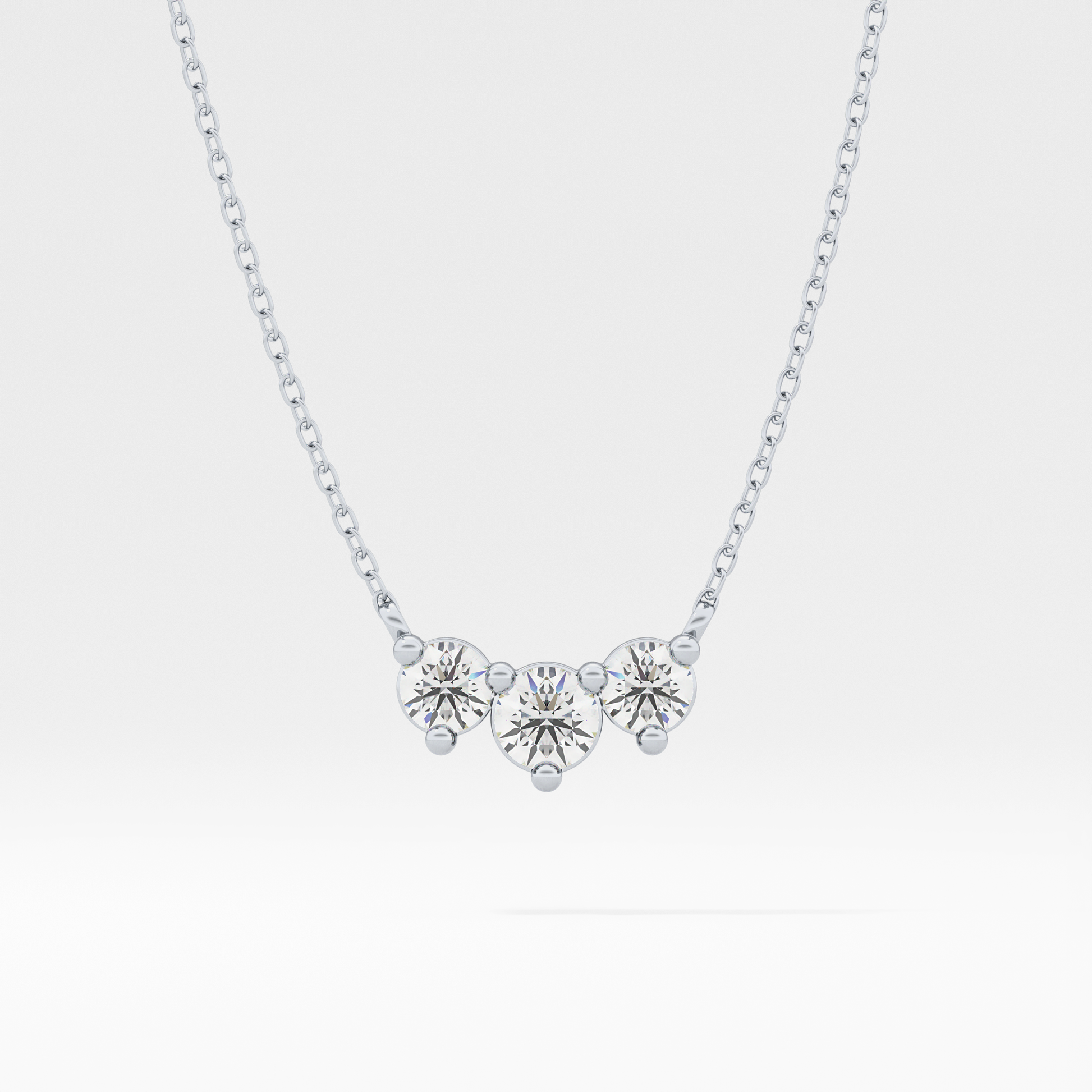 Classic 0.35 TCW Round Cut Moissanite Diamond Necklace