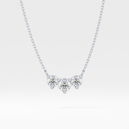 Classic 0.35 TCW Round Cut Moissanite Diamond Necklace
