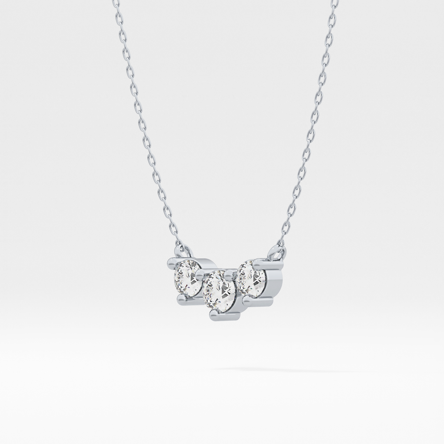 Classic 0.35 TCW Round Cut Moissanite Diamond Necklace