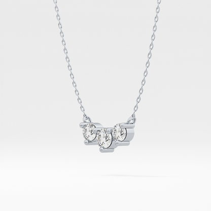 Classic 0.35 TCW Round Cut Moissanite Diamond Necklace