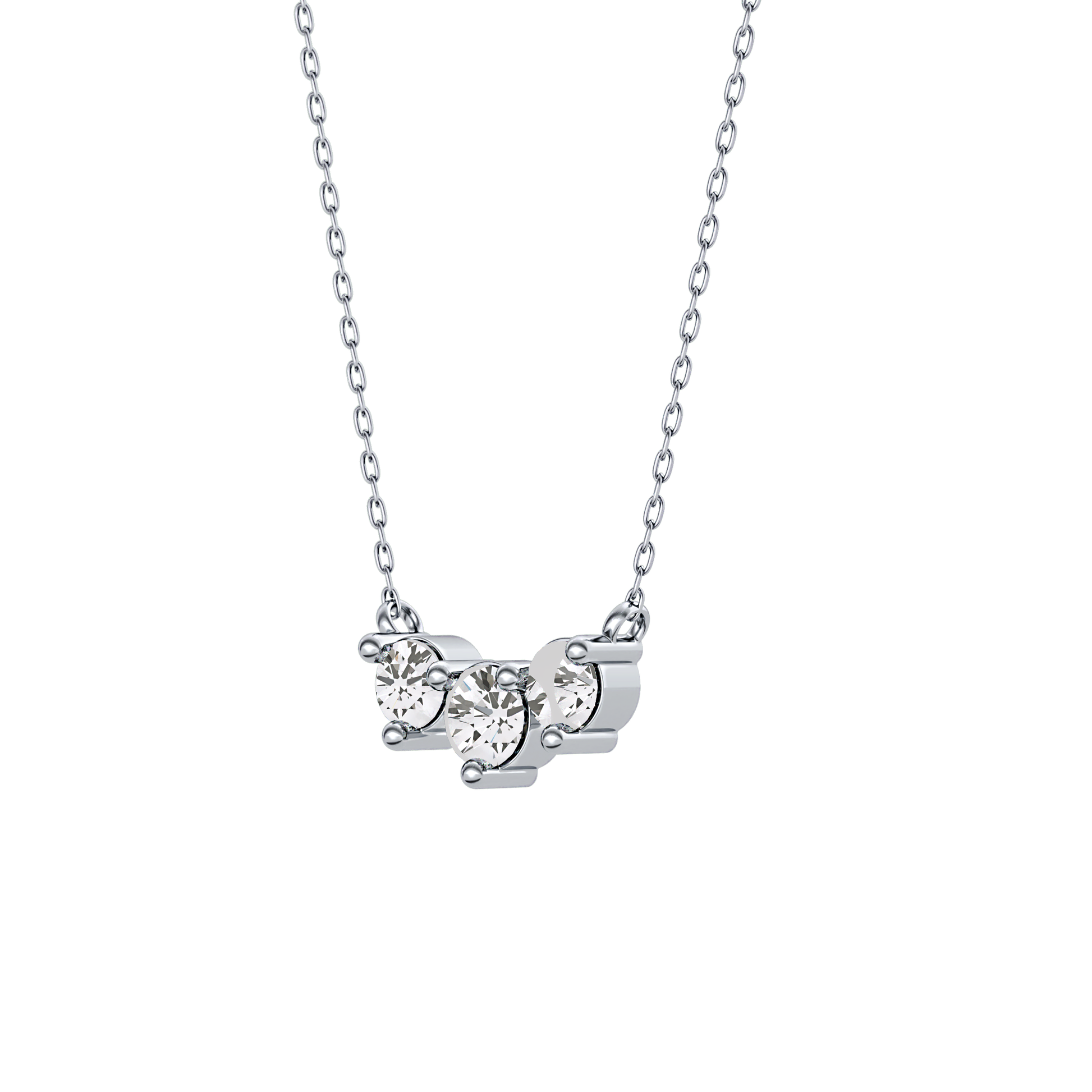 Classic 0.35 TCW Round Cut Moissanite Diamond Necklace