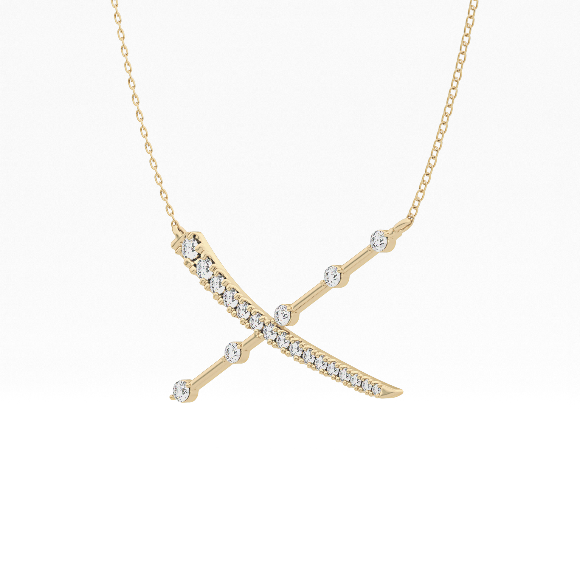 Classic 0.34 TCW Round Cut Cluster Moissanite Diamond Necklace