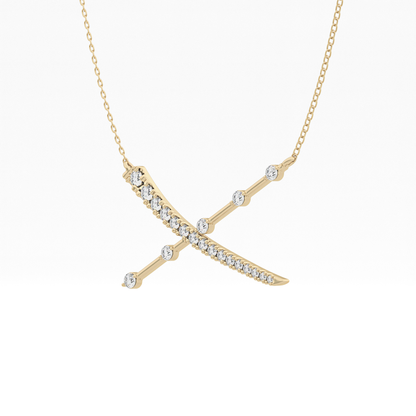 Classic 0.34 TCW Round Cut Cluster Moissanite Diamond Necklace