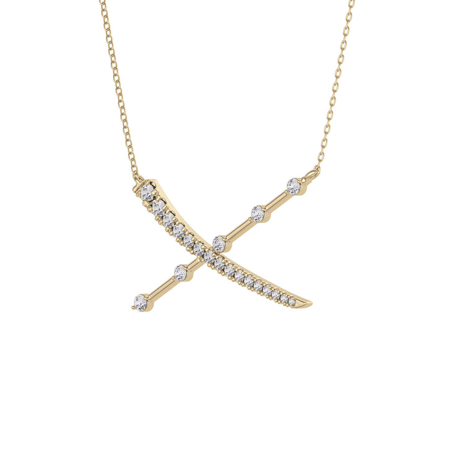 Classic 0.34 TCW Round Cut Cluster Moissanite Diamond Necklace