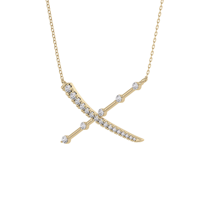 Classic 0.34 TCW Round Cut Cluster Moissanite Diamond Necklace