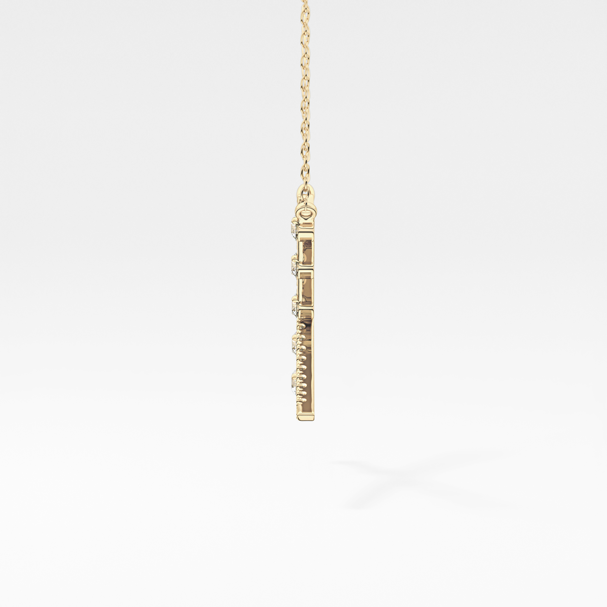 Classic 0.34 TCW Round Cut Cluster Moissanite Diamond Necklace