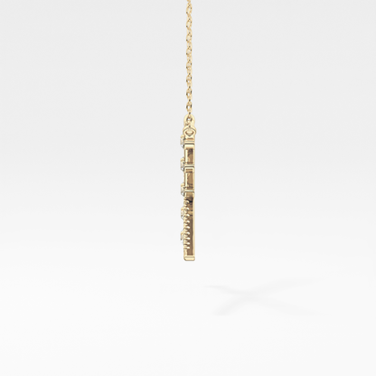 Classic 0.34 TCW Round Cut Cluster Moissanite Diamond Necklace