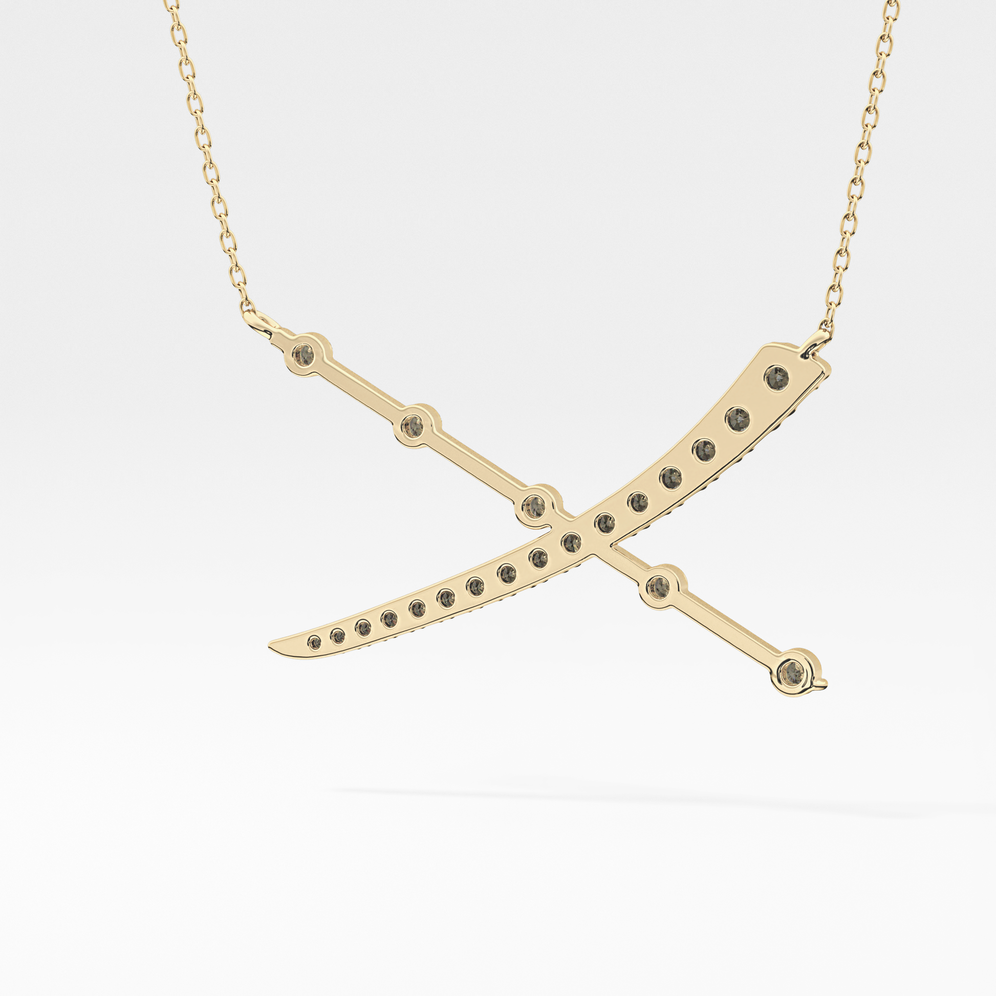 Classic 0.34 TCW Round Cut Cluster Moissanite Diamond Necklace