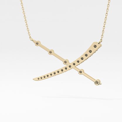 Classic 0.34 TCW Round Cut Cluster Moissanite Diamond Necklace