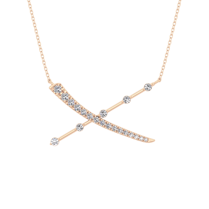 Classic 0.34 TCW Round Cut Cluster Moissanite Diamond Necklace