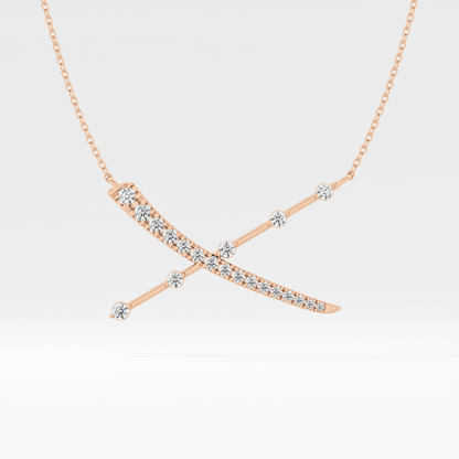 Classic 0.34 TCW Round Cut Cluster Moissanite Diamond Necklace