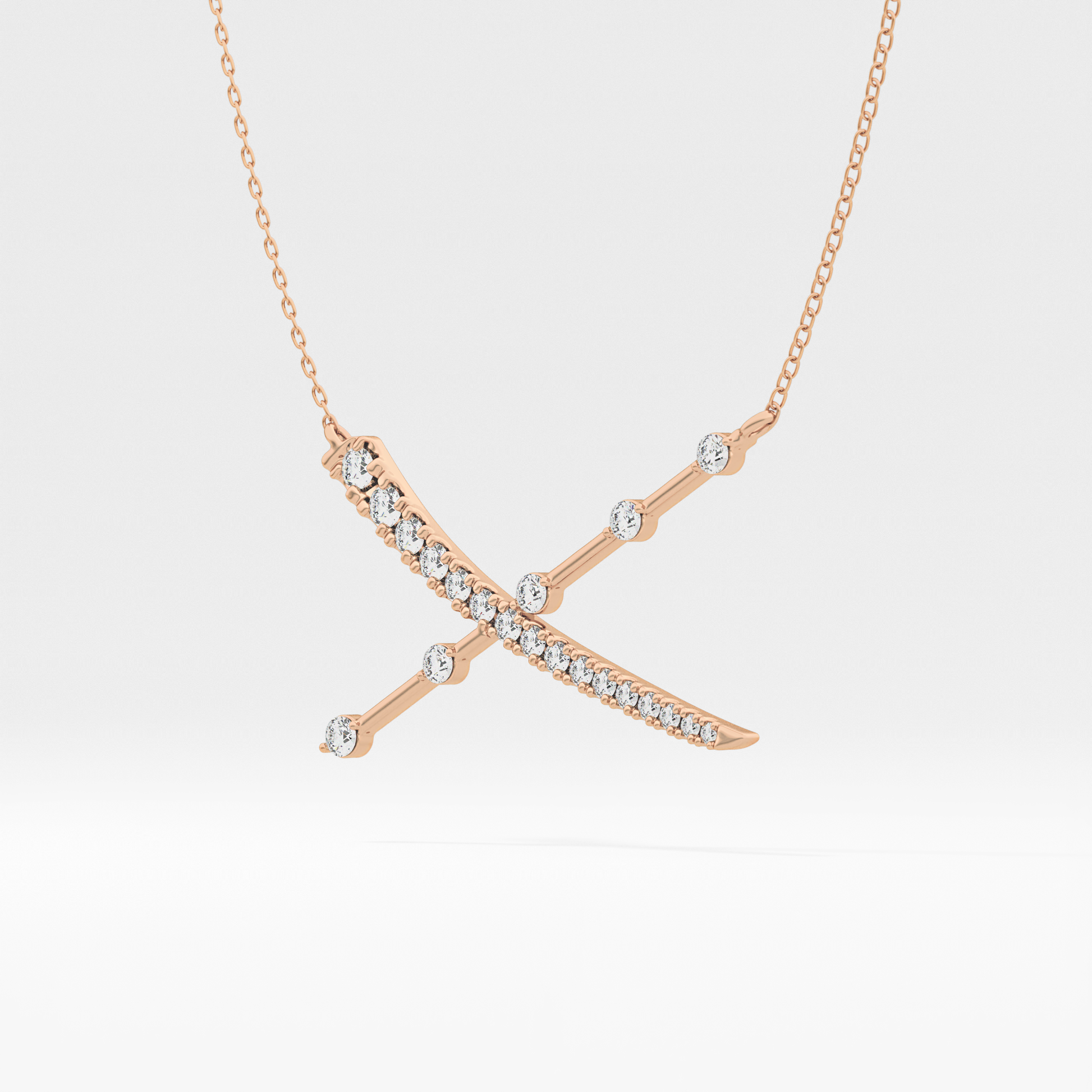 Classic 0.34 TCW Round Cut Cluster Moissanite Diamond Necklace