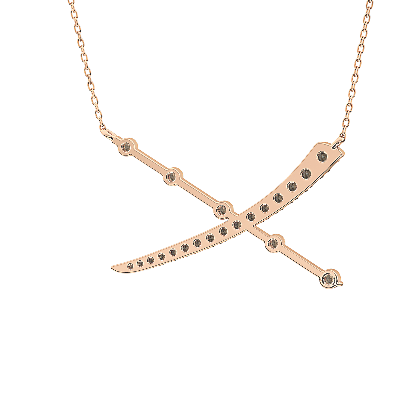 Classic 0.34 TCW Round Cut Cluster Moissanite Diamond Necklace