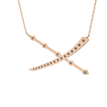 Classic 0.34 TCW Round Cut Cluster Moissanite Diamond Necklace