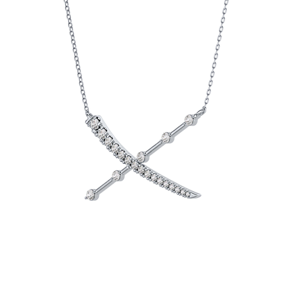 Classic 0.34 TCW Round Cut Cluster Moissanite Diamond Necklace