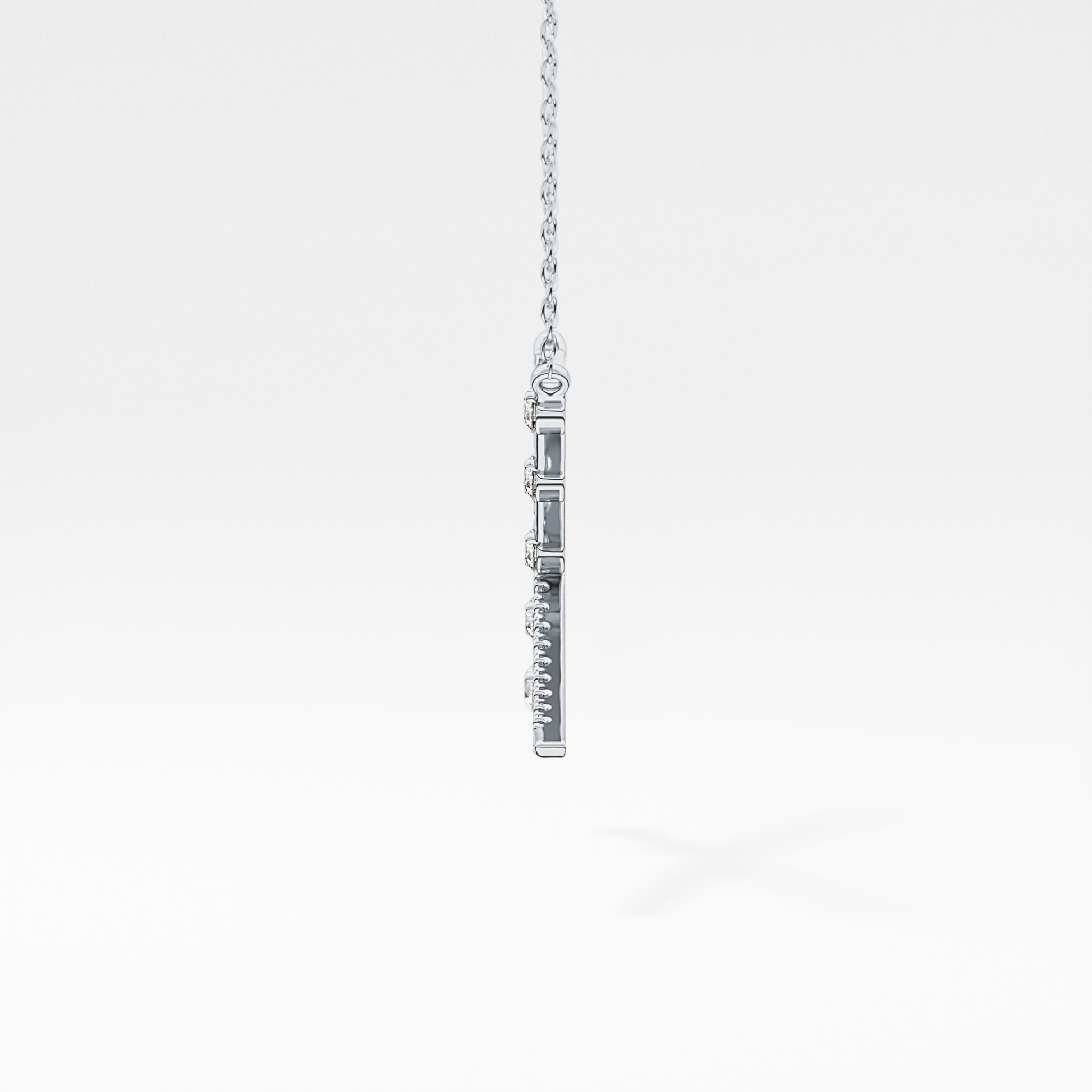 Classic 0.34 TCW Round Cut Cluster Moissanite Diamond Necklace