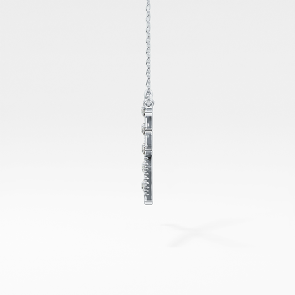 Classic 0.34 TCW Round Cut Cluster Moissanite Diamond Necklace