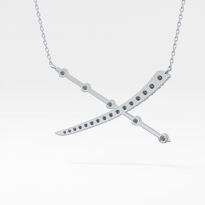 Classic 0.34 TCW Round Cut Cluster Moissanite Diamond Necklace