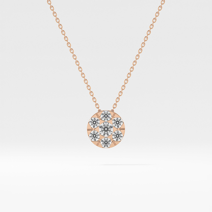 Classic 0.57 TCW Round Cut Moissanite Diamond Necklace