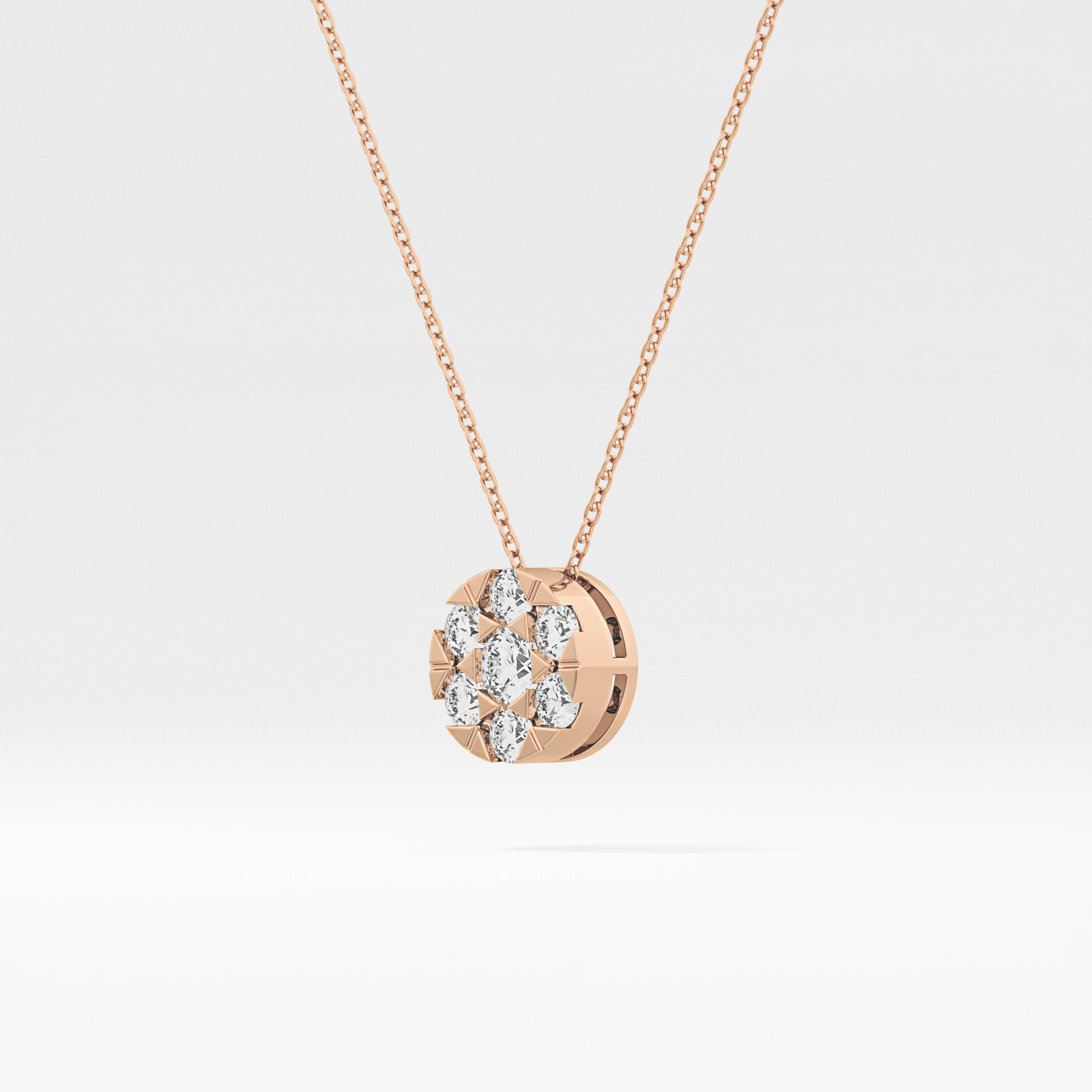 Classic 0.57 TCW Round Cut Moissanite Diamond Necklace