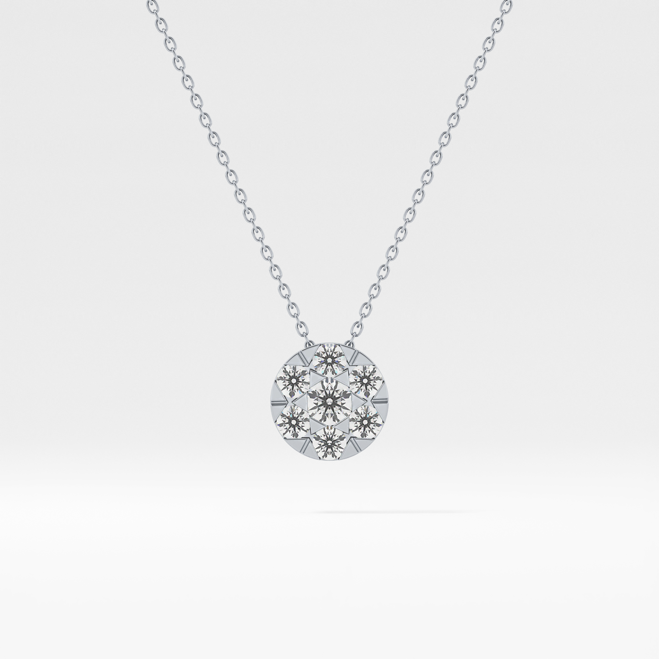 Classic 0.57 TCW Round Cut Moissanite Diamond Necklace