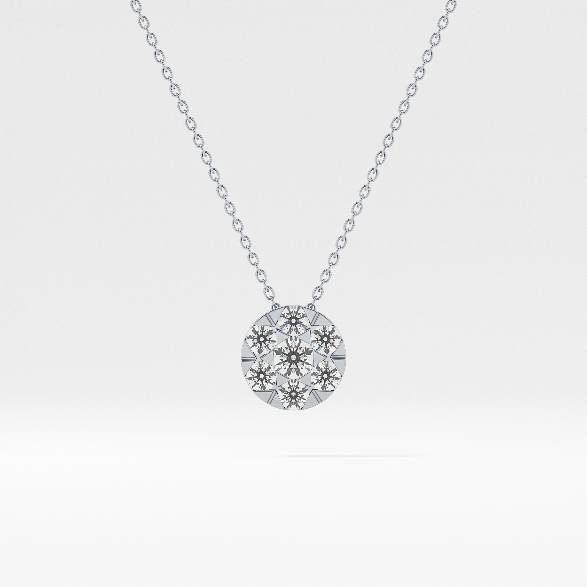 Classic 0.57 TCW Round Cut Moissanite Diamond Necklace