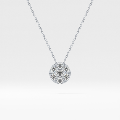 Classic 0.57 TCW Round Cut Moissanite Diamond Necklace