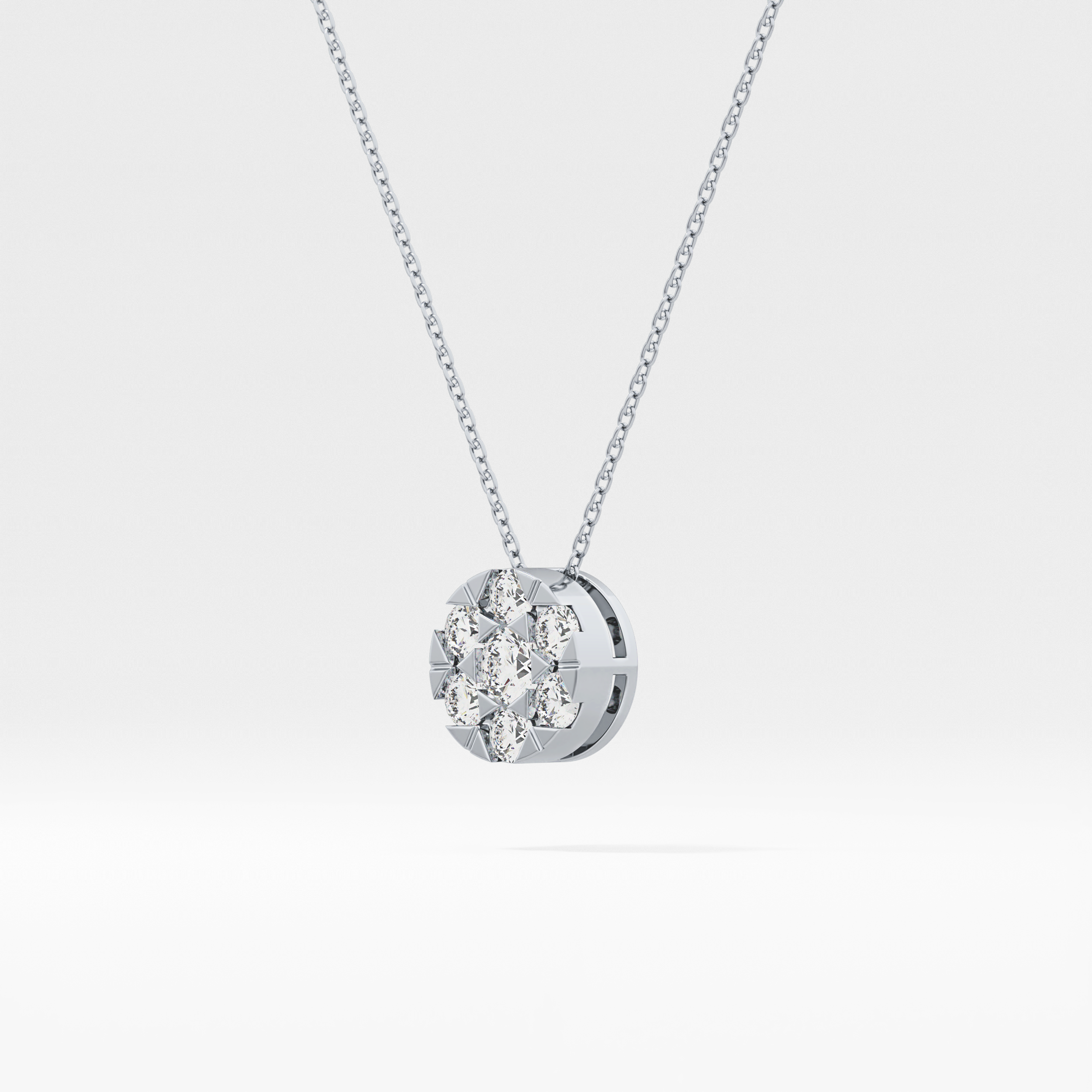 Classic 0.57 TCW Round Cut Moissanite Diamond Necklace