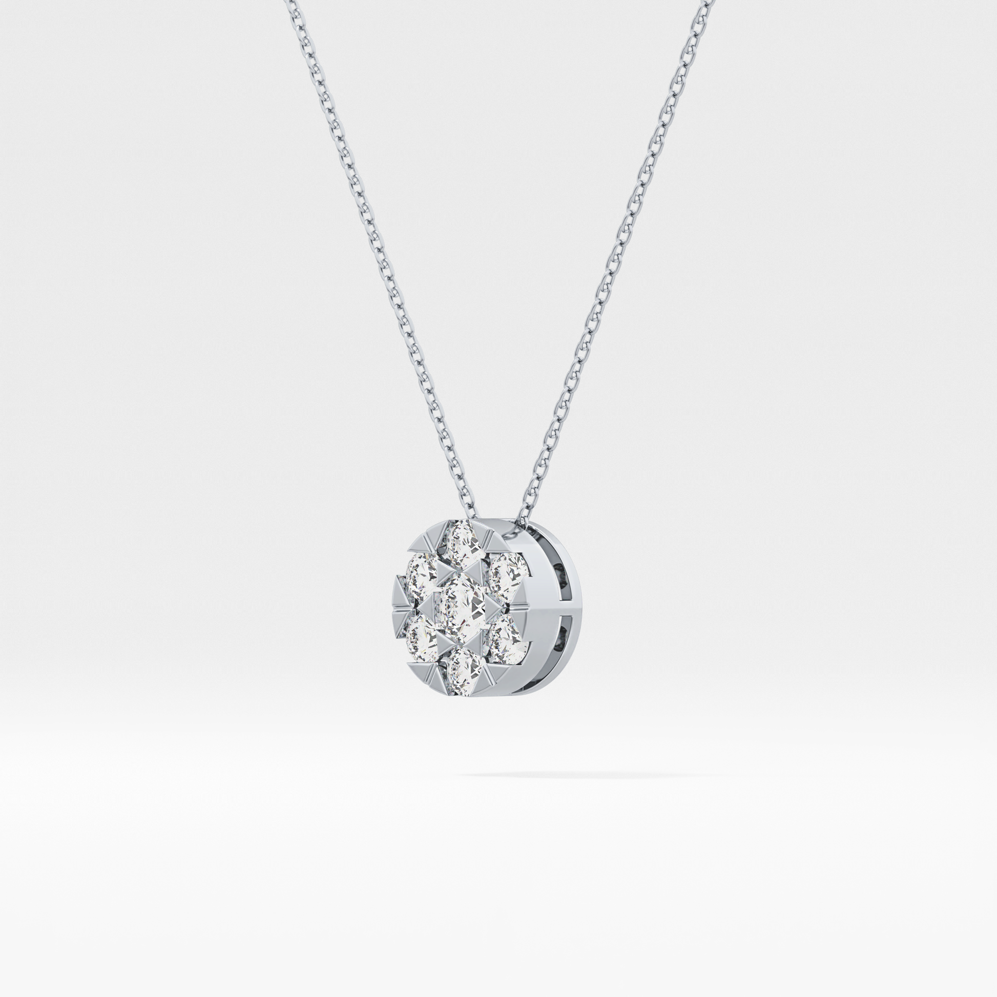 Classic 0.57 TCW Round Cut Moissanite Diamond Necklace