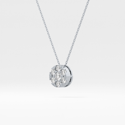 Classic 0.57 TCW Round Cut Moissanite Diamond Necklace