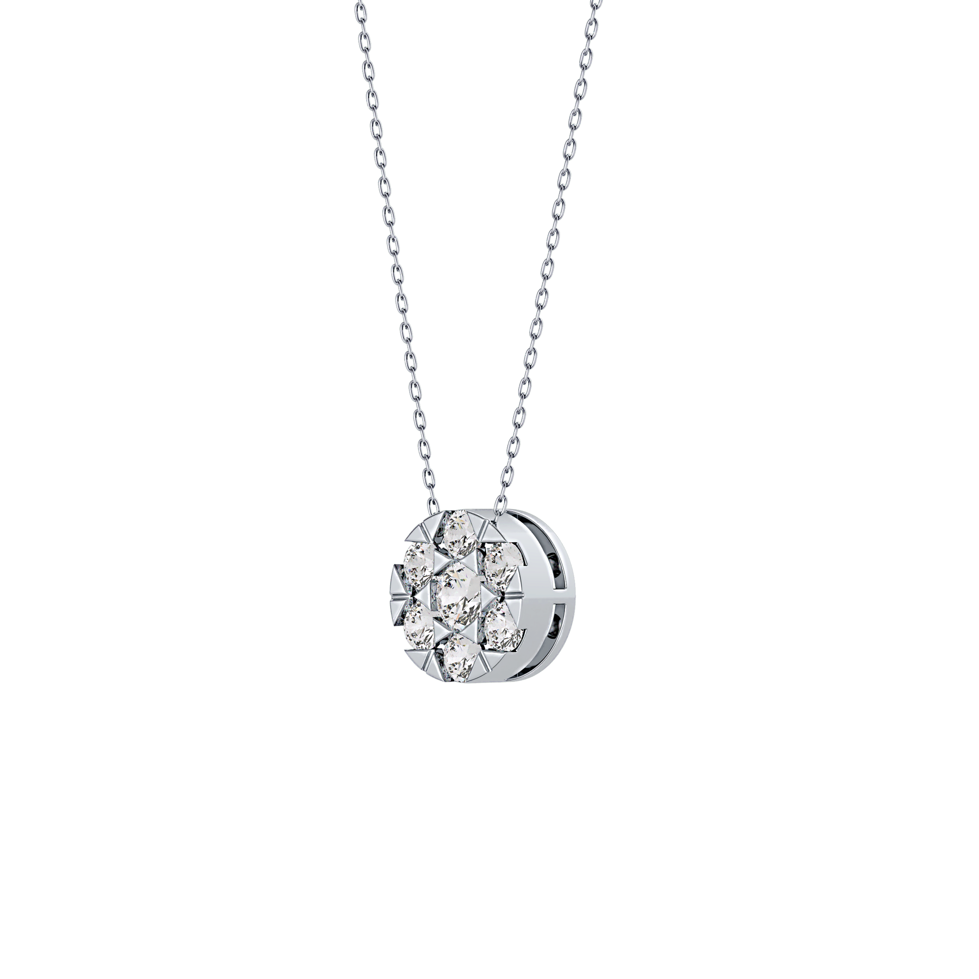 Classic 0.57 TCW Round Cut Moissanite Diamond Necklace