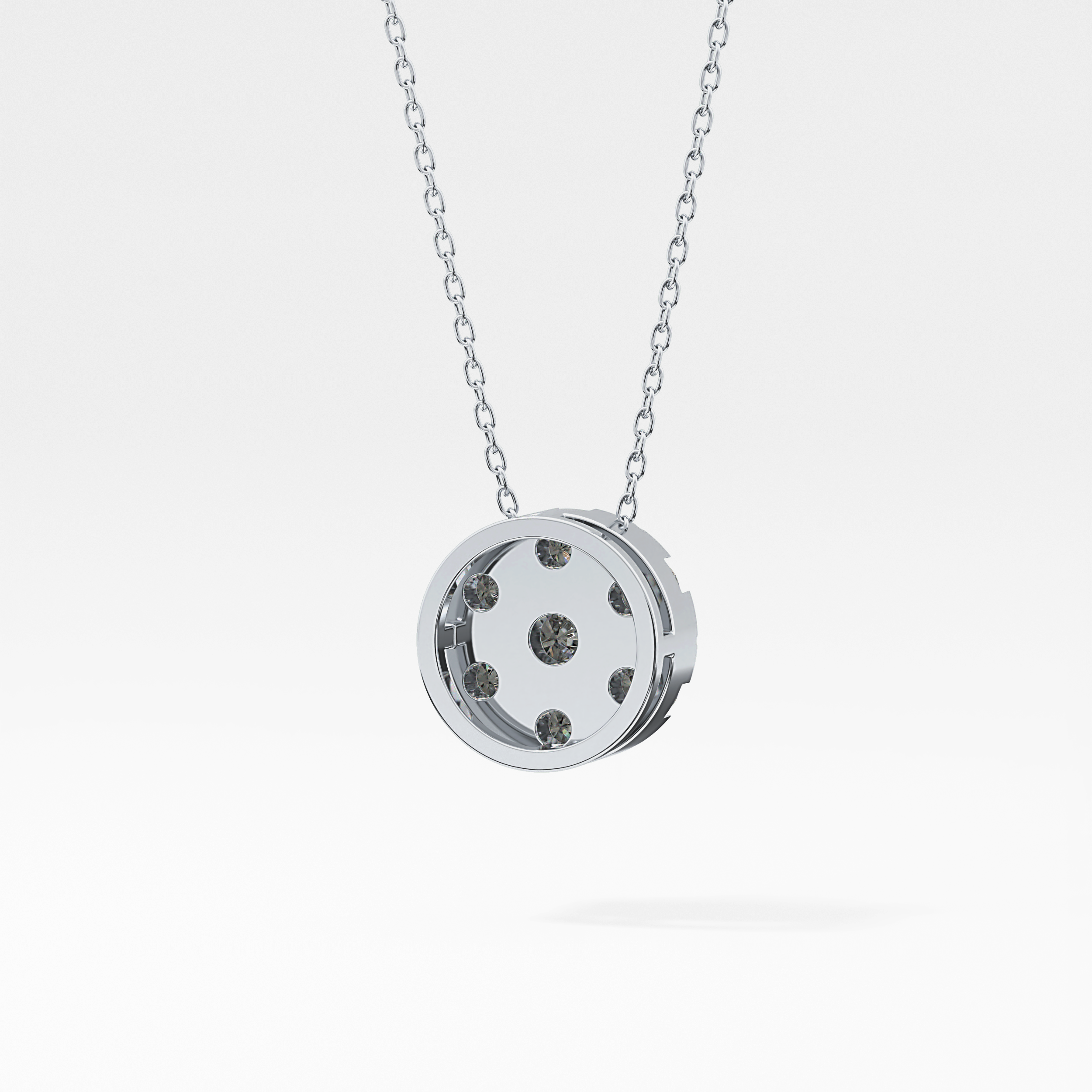 Classic 0.57 TCW Round Cut Moissanite Diamond Necklace