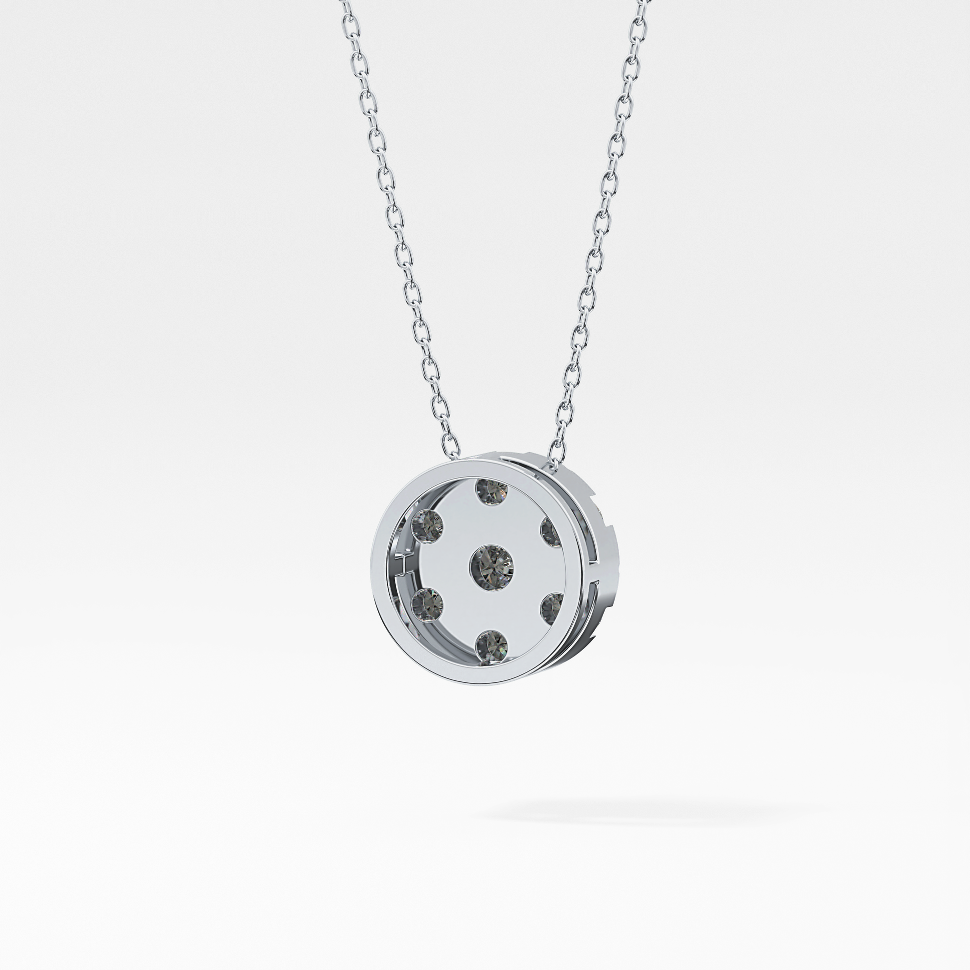 Classic 0.57 TCW Round Cut Moissanite Diamond Necklace