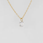 1 CT Round Cut Solitaire Moissanite Necklace
