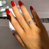 1.5 CT Round Cut Pave CVD F/VVS1 Diamond Engagement Ring 2