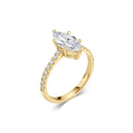 2 CT Marquise Cut Pave CVD F/VS1 Diamond Engagement Ring 6