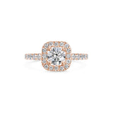 0.6 CT Cushion Halo CVD F/VS1 Diamond Engagement Ring 5