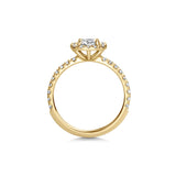 0.6 CT Cushion Halo CVD F/VS1 Diamond Engagement Ring 10